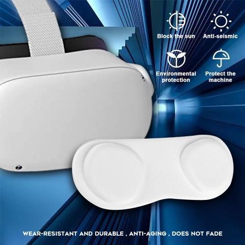 (Paquet de 1) housse anti-poussière de protection d'objectif VR pour Quest 2, Quest, housse de protection lavable - Blanc