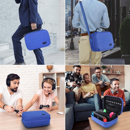 Carrying Storage Case for Nintendo Switch/Switch OLED Model,Large Protective Travel Hardshell Messenger Bag for Switch Console, 16 Game Cards