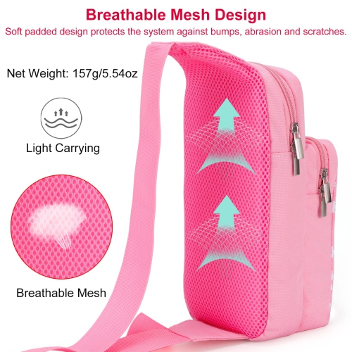 Cute Travel Bag for Nintendo Switch/OLED/Lite, Portable Shoulder Crossbody Sling Carrying Storage Backpack for NS Consolo, Charging Dock, Joy-Cons,