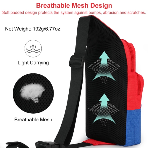 Cute Travel Bag for Nintendo Switch/ Lite / OLED, Portable Small Sling Crossbody Shoulder Carrying Storage Backpack for NS Consolo, Charging Dock,