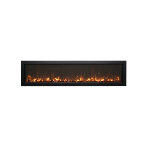 REMII  " Extra Slim 65"" 102765-Xs-Oob-12 Indoor Or Outdoor - Refurbished(Excellent) - Built-In Only Electric Fireplace With Steel Surround" In Black