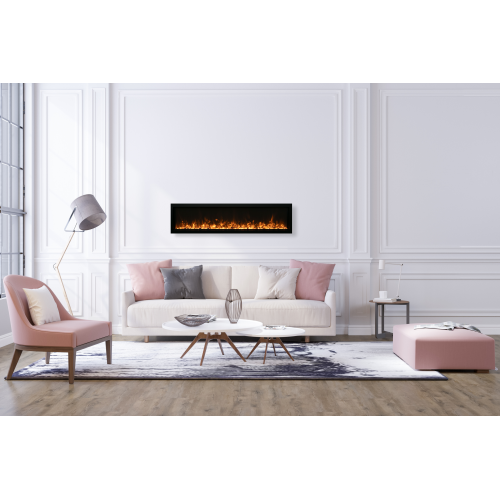 Remii Extra Slim 65" 102765-XS-OOB-12 Indoor or Outdoor - Refurbished(Excellent) - Built-in only Electric Fireplace with black steel surround