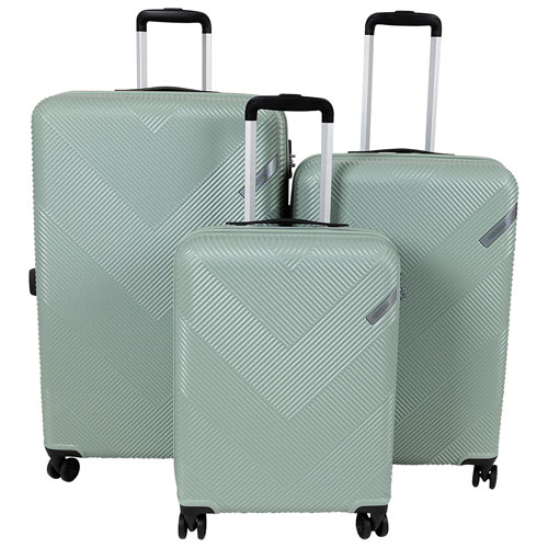 Ensemble de 3 valises rigides extensibles Exoline d'American Tourister - Vert menthe