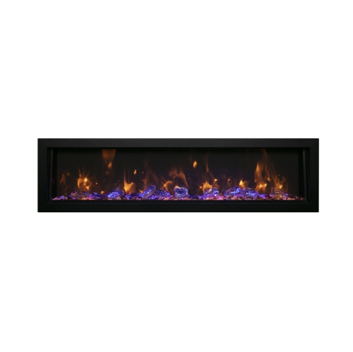 Amantii BI-88-DEEP-XT-OOB-3 – Refurbished(Excellent) - Indoor or Outdoor Built-in only Electric Fireplace with Black Steel Surround