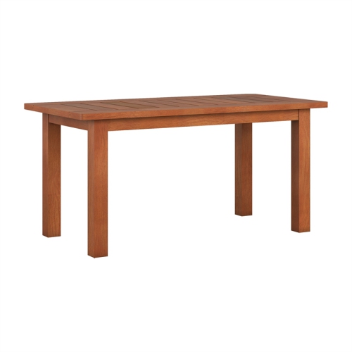 Miramar Contemporary Rectangular Outdoor Coffee Table - Cinnamon Brown