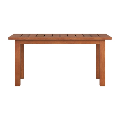 Miramar Contemporary Rectangular Outdoor Coffee Table - Cinnamon Brown