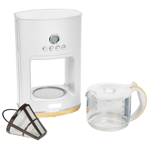 Haden Dorchester Ultra Pebble Programmable Drip Coffee Maker - 10-Cup - White