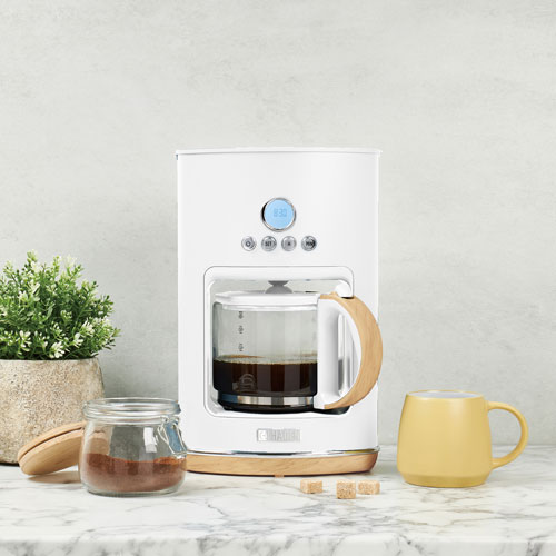 Haden Dorchester Ultra Pebble Programmable Drip Coffee Maker - 10-Cup - White