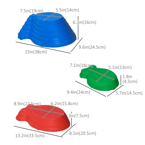 Outsunny 11pcs Balance Stepping Stones for Kids, Fish Style Non-slip Obstacle Course, Larger Size Stackable Balance Blocks Indoor Outdoor