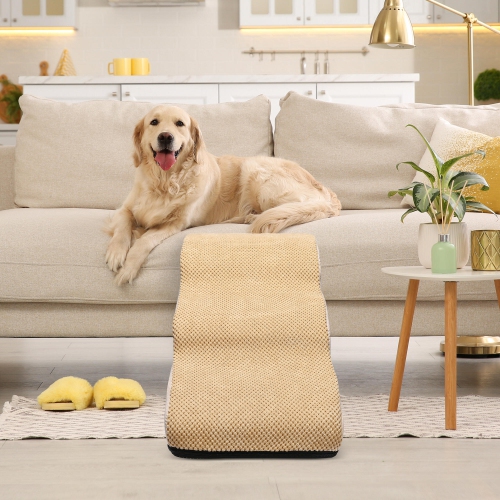 Escaliers pour animaux de compagnie haute résistance avec dessous antidérapant, rampe pour chiens escalier à 3 niveaux pour lit de table et chien