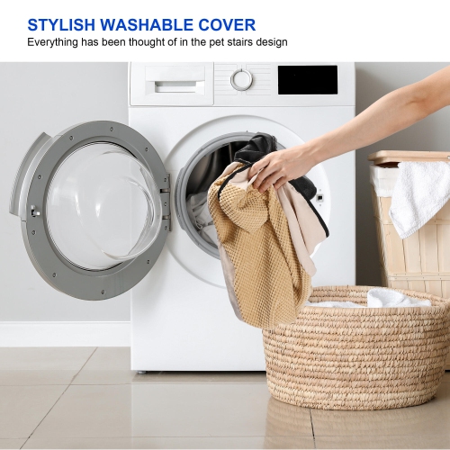 Escaliers pour animaux de compagnie haute résistance avec dessous antidérapant, rampe pour chiens escalier à 3 niveaux pour lit de table et chien