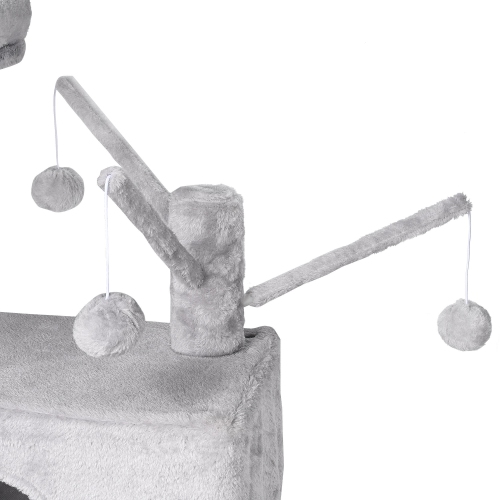 Grey Small Breed Cat Scratchers ,Cat Tree Cat Tower With Hammock And A Large Sisal Scratching Board