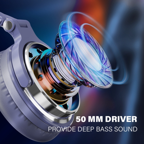 Casque d'écoute avec fil de OneOdio avec deux prises pour microphone pour jeunes adultes - Bleu pâle