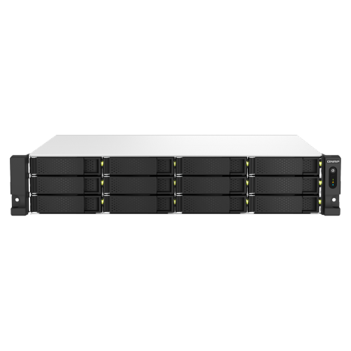 QNAP TS-1264U-RP-8G-US 12 Bay High-Speed Rackmount NAS Intel® Celeron® N5105/N5095 4-Core CPU, 8GB DDR4 Memory and 2.5GbE Network Connectivity