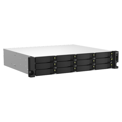 QNAP TS-1264U-RP-8G-US 12 Bay High-Speed Rackmount NAS Intel® Celeron® N5105/N5095 4-Core CPU, 8GB DDR4 Memory and 2.5GbE Network Connectivity