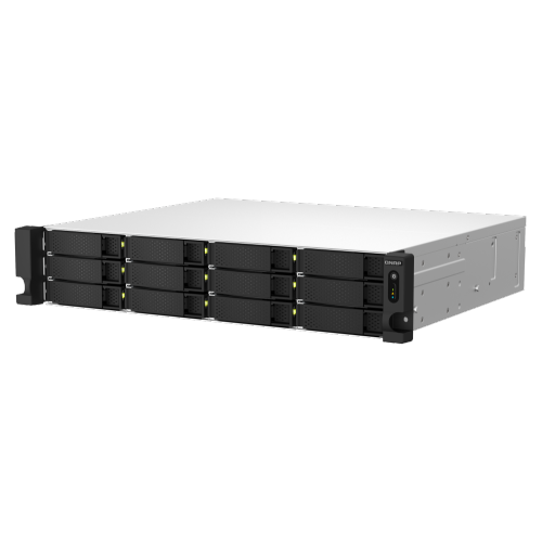 QNAP TS-1264U-RP-8G-US 12 Bay High-Speed Rackmount NAS Intel® Celeron® N5105/N5095 4-Core CPU, 8GB DDR4 Memory and 2.5GbE Network Connectivity