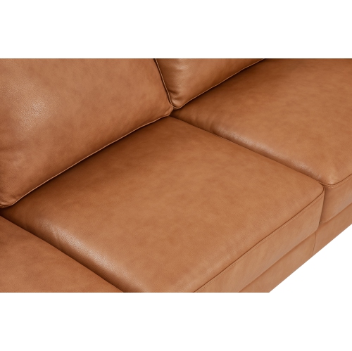Valencia Grosseto Top Grain Leather Sofa, Three Seats, Cognac Color
