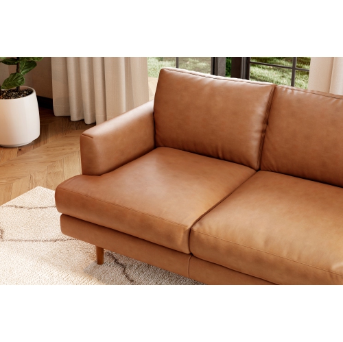Valencia Grosseto Top Grain Leather Sofa, Three Seats, Cognac Color