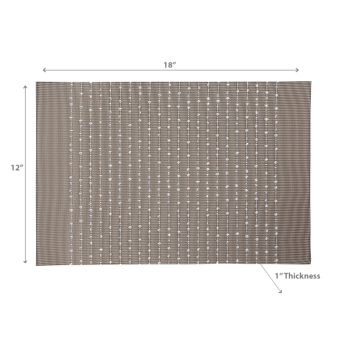 Napperon en vinyle de coton à rayures fines de Maison concepts - Ensemble de 12