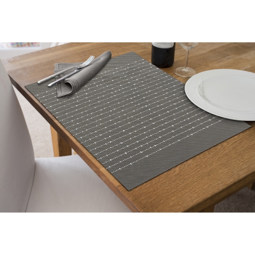 Maison Concepts Vinyl Cotton Placemat Pinstripe Sage Green - Set of 12