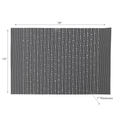 Maison Concepts Vinyl Cotton Placemat Pinstripe Gray - Set of 12