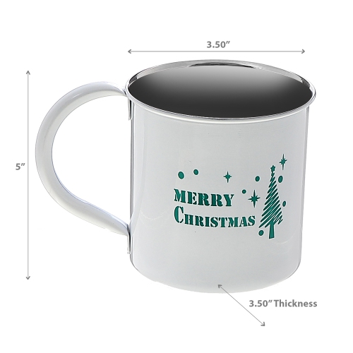 Maison Concepts Christmas Stainless Steel Mug With Printing Merry Christmas - Set of 2