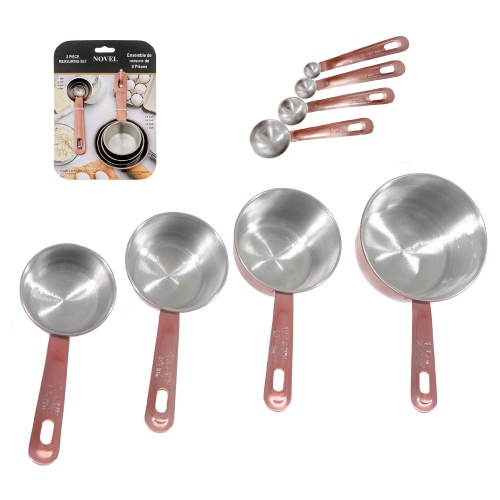 Maison Concepts 8 Pc Metallic Rose Measuring Set