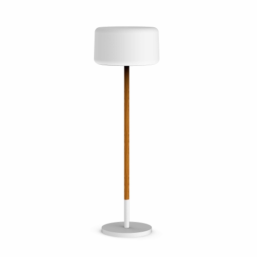 NEWGARDEN  Chloe Plant Led Floor Lamp With Adjustable Height, Solar & Rechargeable Battery, Wood