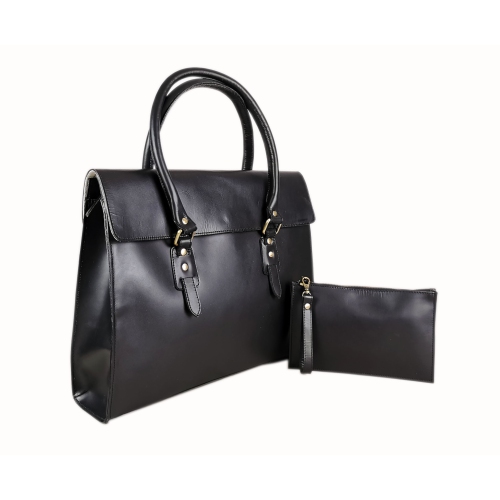 Leather handbag kassandre Black in Leather - 40281223
