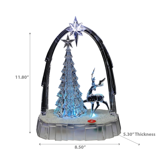 Maison Concepts Led Musical Acrylic Reindeer With Tree