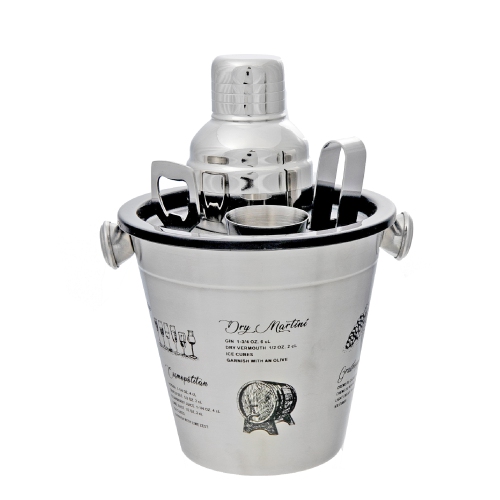 Maison Concepts Stainless Steel 5 Pc Cocktail Shaker Set