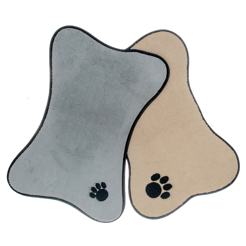 Maison Concepts Microfibre Bone Mat Paw Embroidery - Set of 2