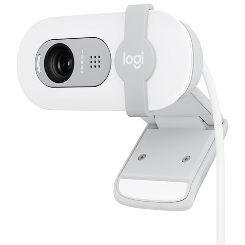 Logitech Brio 100 Full HD 1080p Webcam with Built-in Microphone - White