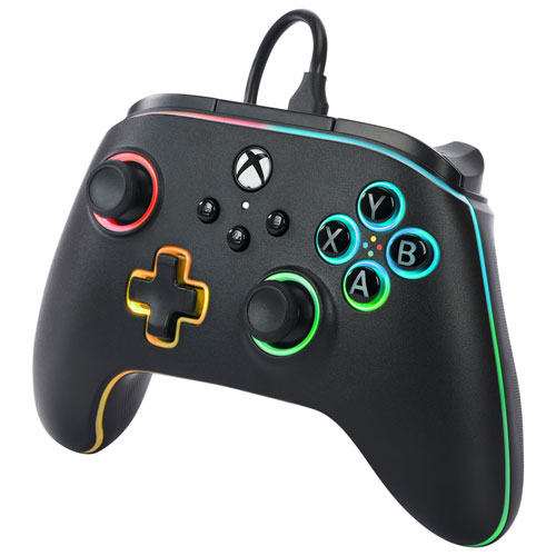 Manette avec fil Advantage Lumectra de PowerA pour Xbox Series X/S et Xbox One - Noir