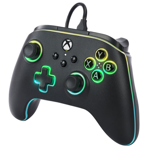 Manette avec fil Advantage Lumectra de PowerA pour Xbox Series X/S et Xbox One - Noir