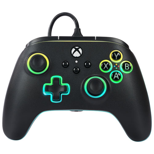 Manette avec fil Advantage Lumectra de PowerA pour Xbox Series X/S et Xbox One - Noir