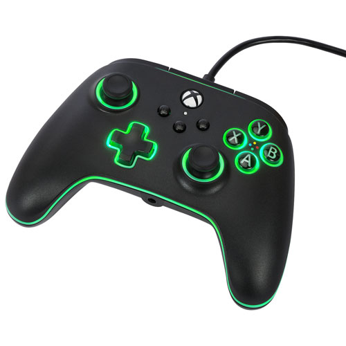 Manette avec fil Advantage Lumectra de PowerA pour Xbox Series X/S et Xbox One - Noir