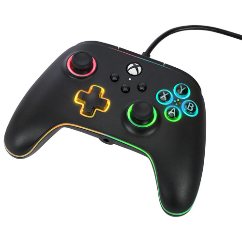 Manette avec fil Advantage Lumectra de PowerA pour Xbox Series X/S et Xbox One - Noir