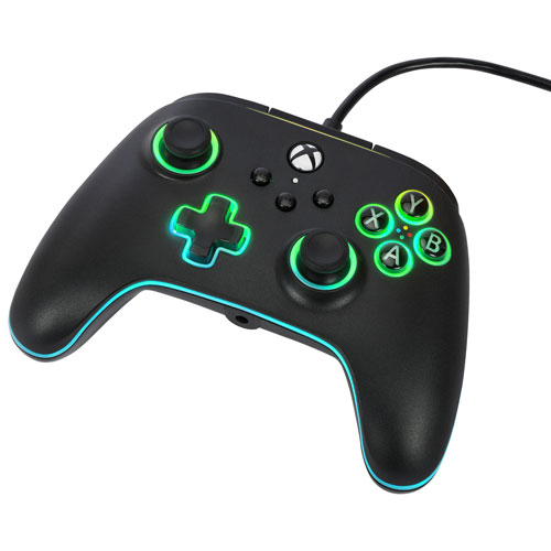 Manette avec fil Advantage Lumectra de PowerA pour Xbox Series X/S et Xbox One - Noir