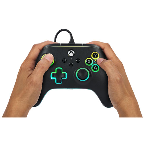 Manette avec fil Advantage Lumectra de PowerA pour Xbox Series X/S et Xbox One - Noir