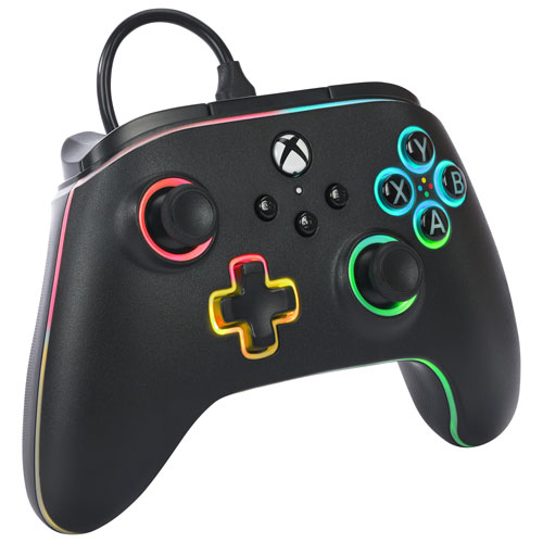 Manette avec fil Advantage Lumectra de PowerA pour Xbox Series X/S et Xbox One - Noir