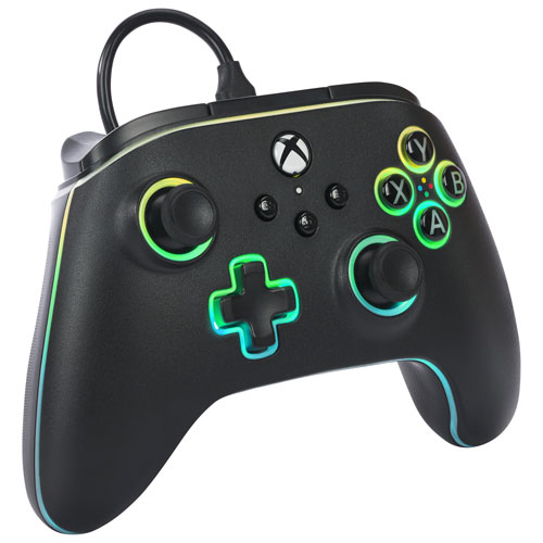 Manette avec fil Advantage Lumectra de PowerA pour Xbox Series X/S et Xbox One - Noir