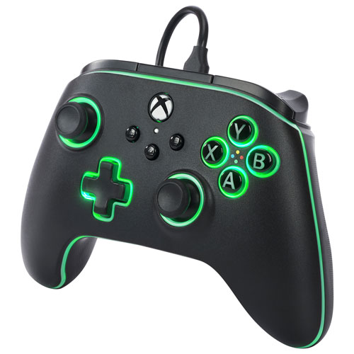 Manette avec fil Advantage Lumectra de PowerA pour Xbox Series X/S et Xbox One - Noir