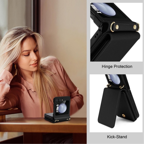 Samsung Galaxy Z Flip 5 Case with Card Holder Strap Lanyard, Samsung Z Flip 5 Case Wallet Galaxy Z Flip 5 Wallet Phone Case Crossbody Phone Case
