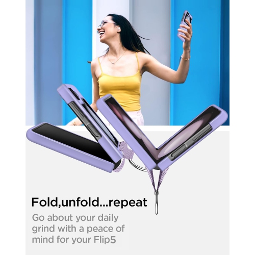 Samsung – Étui pour Galaxy Z Flip 5 avec anneau, étui protecteur mince et ajusté pour femme, étui mignon pour Samsung Galaxy Z Flip 5 5&nbsp;g, violet