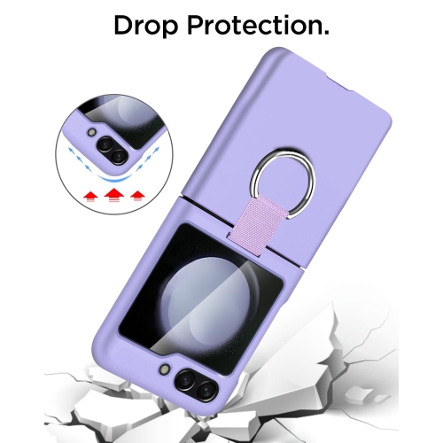 Samsung – Étui pour Galaxy Z Flip 5 avec anneau, étui protecteur mince et ajusté pour femme, étui mignon pour Samsung Galaxy Z Flip 5 5&nbsp;g, violet