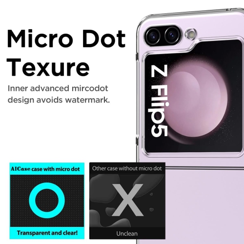 Étui transparent pour Galaxy Z Flip 5 de Samsung, étui rigide transparent ultramince et transparent anti-jaune pour Samsung Flip 5 5G