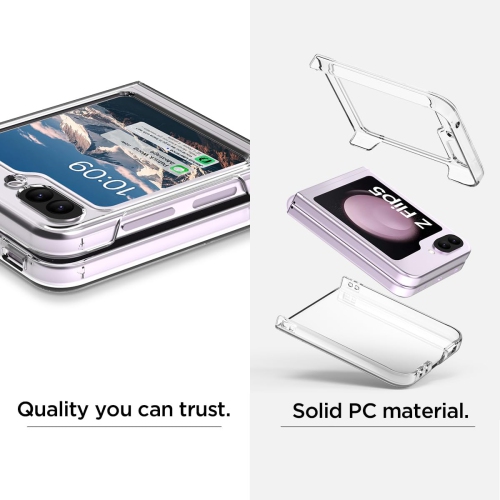 Étui transparent pour Galaxy Z Flip 5 de Samsung, étui rigide transparent ultramince et transparent anti-jaune pour Samsung Flip 5 5G