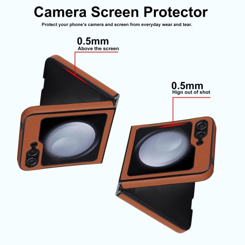 Samsung Galaxy Z Flip 5 Case, Samsung Z Flip 5 Case Cute Aesthetic Leather Case for Women Men Diamond-Shaped Pattern Shockproof Protective Bumper