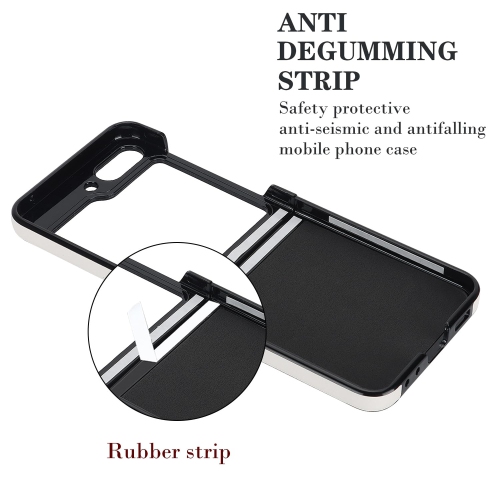 Samsung Galaxy Z Flip 5 Case, Samsung Z Flip 5 Case Cute Aesthetic Leather Case for Women Men Diamond-Shaped Pattern Shockproof Protective Bumper